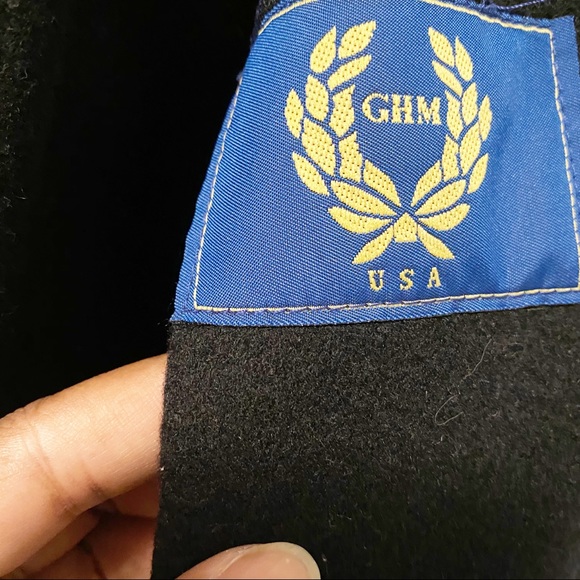 VINTAGE - LONG DOUBLE BREASTED WOOL COAT - Picture 7 of 8